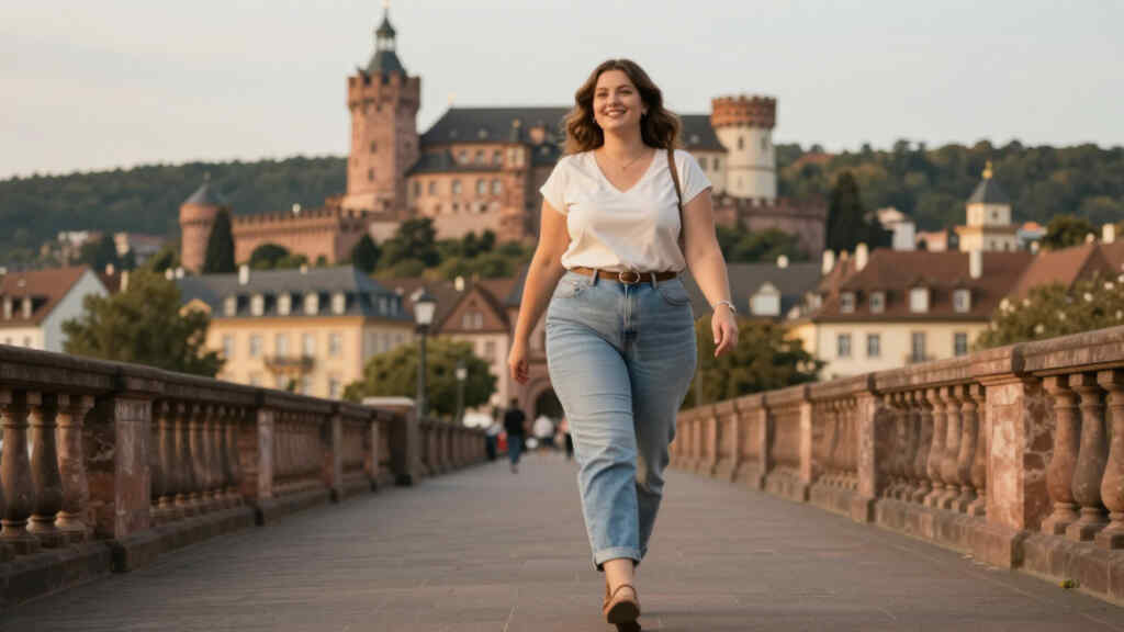 Selbstbewusste kurvige Frau in Heidelberg