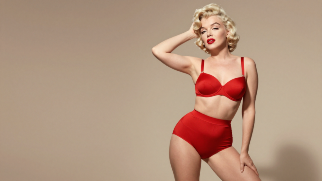Retro High-Waist Wäsche Set rot für kurvige Frauen